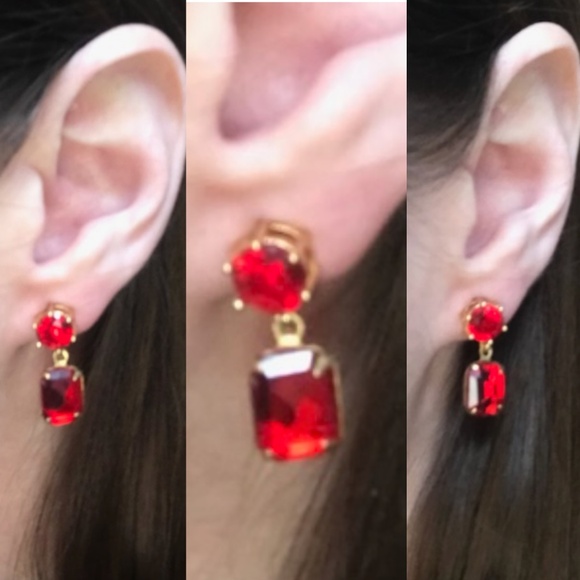 Crimson Peak Lady Edith Sharpe Gothic Ruby Earrings, Handmade Replicas - Picture 3 of 14